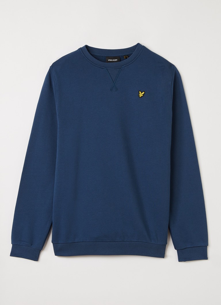 Lyle & Scott Jongens Sweater met logoborduring in de kleur Indigo, maat: 5J-6J=116