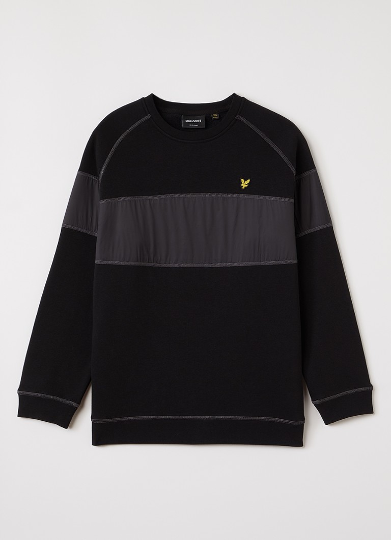 Lyle & Scott Jongens Sweater met logoborduring in de kleur Zwart, maat: 14J-15J=164