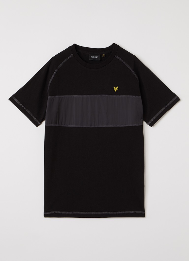 Lyle & Scott Jongens T-shirt met logoborduring in de kleur Zwart, maat: 10J-11J=140