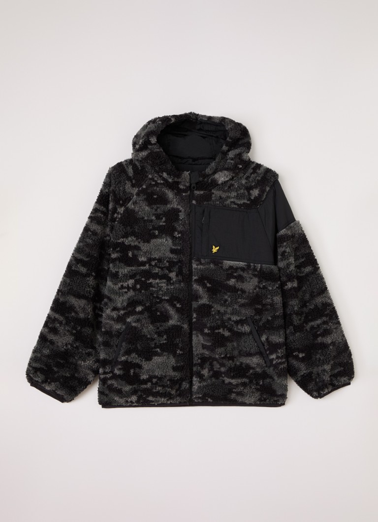 Lyle & Scott Jongens Jack van teddy met capuchon in de kleur Antraciet, maat: 14J-15J=164