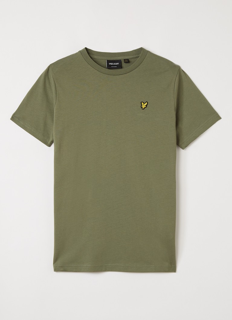Lyle & Scott Jongens T-shirt met logoborduring in de kleur Mosgroen, maat: 15J-16J=176