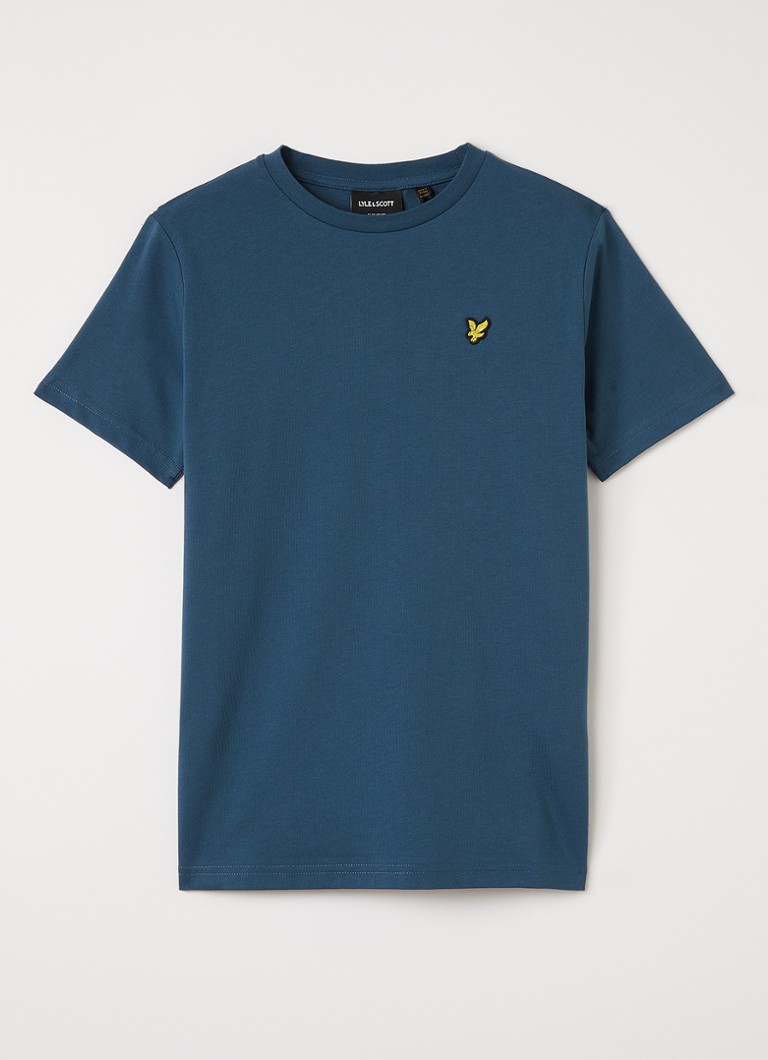 Lyle & Scott Jongens T-shirt met logoborduring in de kleur Petrol, maat: 15J-16J=176