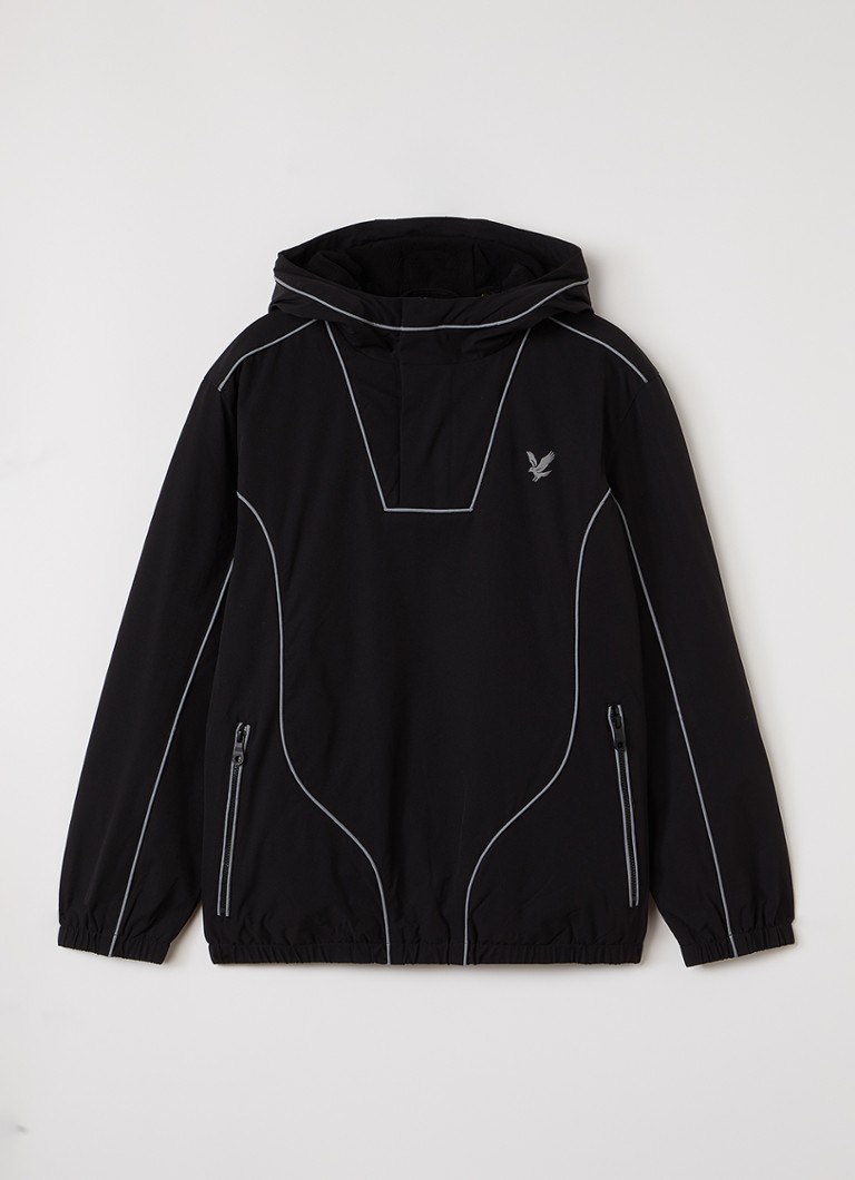 Lyle & Scott Jongens Parka met logo in de kleur Zwart, maat: 15J-16J=176