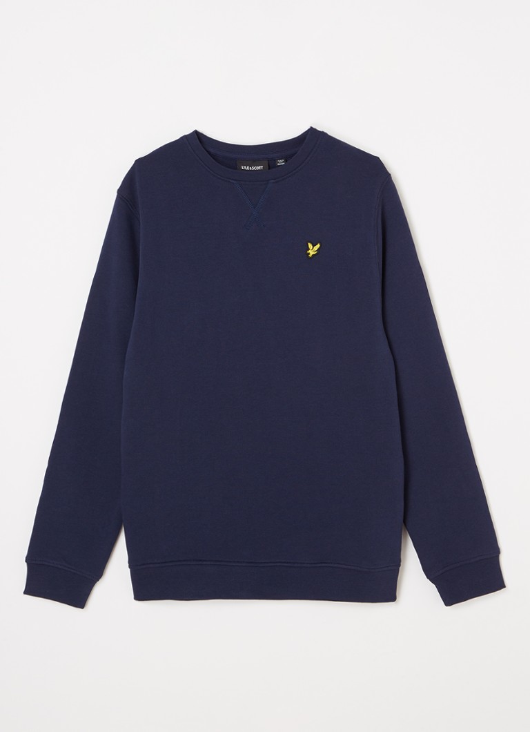 Lyle & Scott Jongens Sweater met logoborduring in de kleur Royalblauw, maat: 152