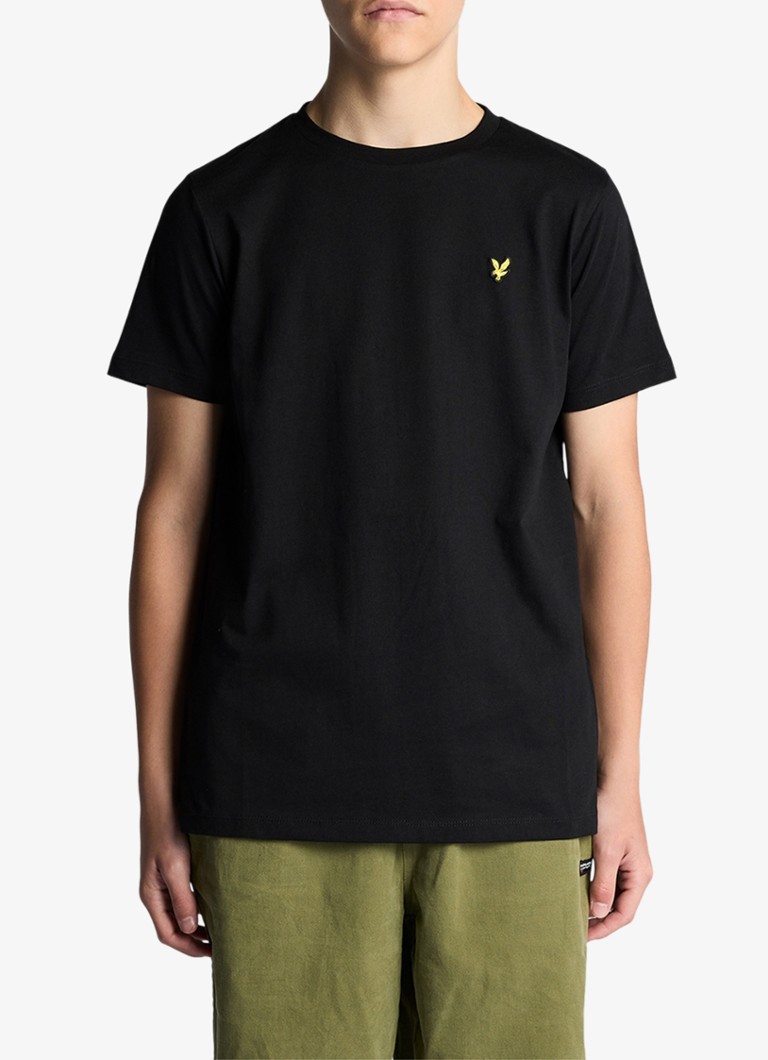 Lyle & Scott Jongens T-shirt met logoborduring in de kleur Zwart, maat: 7-8Y