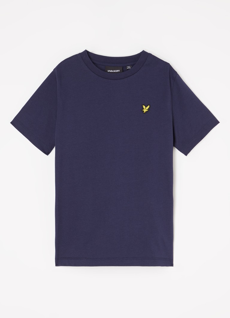 Lyle & Scott Jongens T-shirt met logoborduring in de kleur Royalblauw, maat: 128