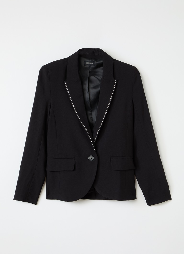 Zadig&Voltaire Meisjes Blazer met studs in de kleur Zwart, maat: 12A