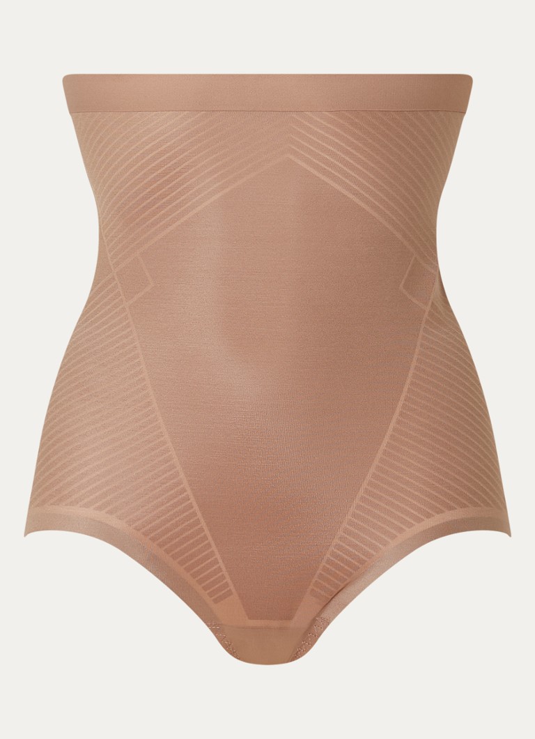 SPANX Dames Invisible high waisted corrigerende slip in de kleur Lichtbruin, maat: M