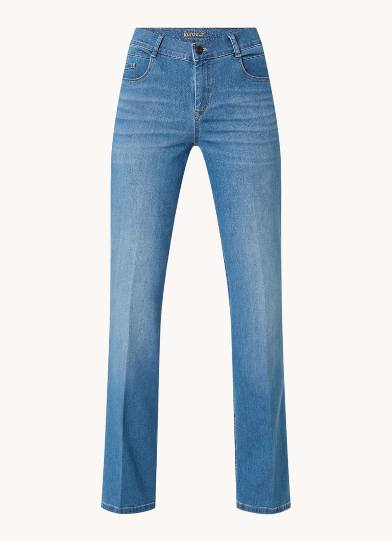 Gardeur Dames High waist flared jeans met medium wassing in de kleur Indigo