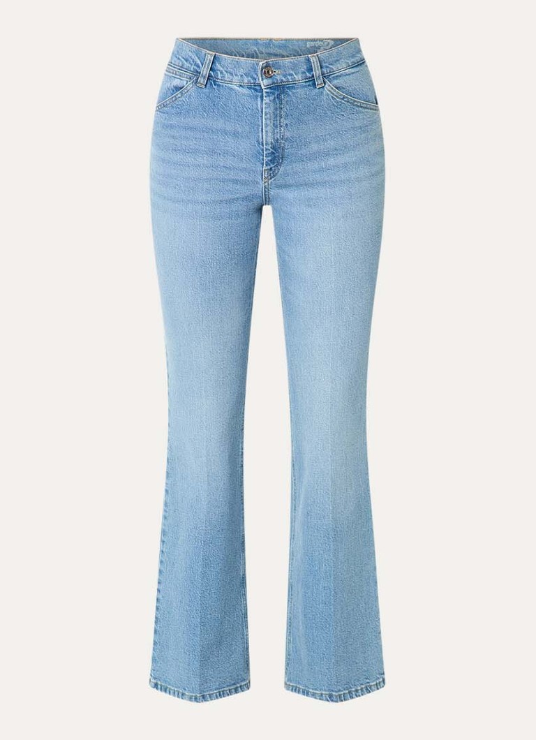 Gardeur Dames High waist flared jeans met lichte wassing in de kleur Indigo
