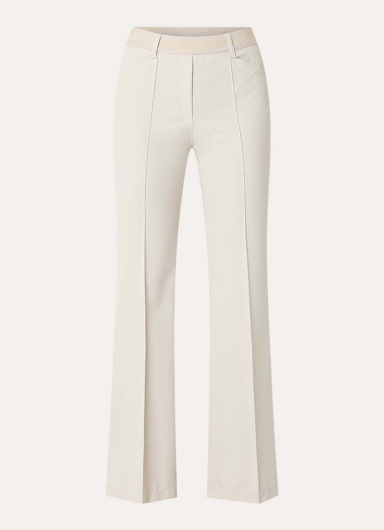 Gardeur Dames Hose high waist straight fit pantalon met steekzakken in de kleur Ivoor