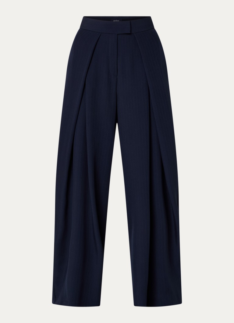 Gardeur Dames High waist wide fit pantalon met steekzakken in de kleur Donkerblauw