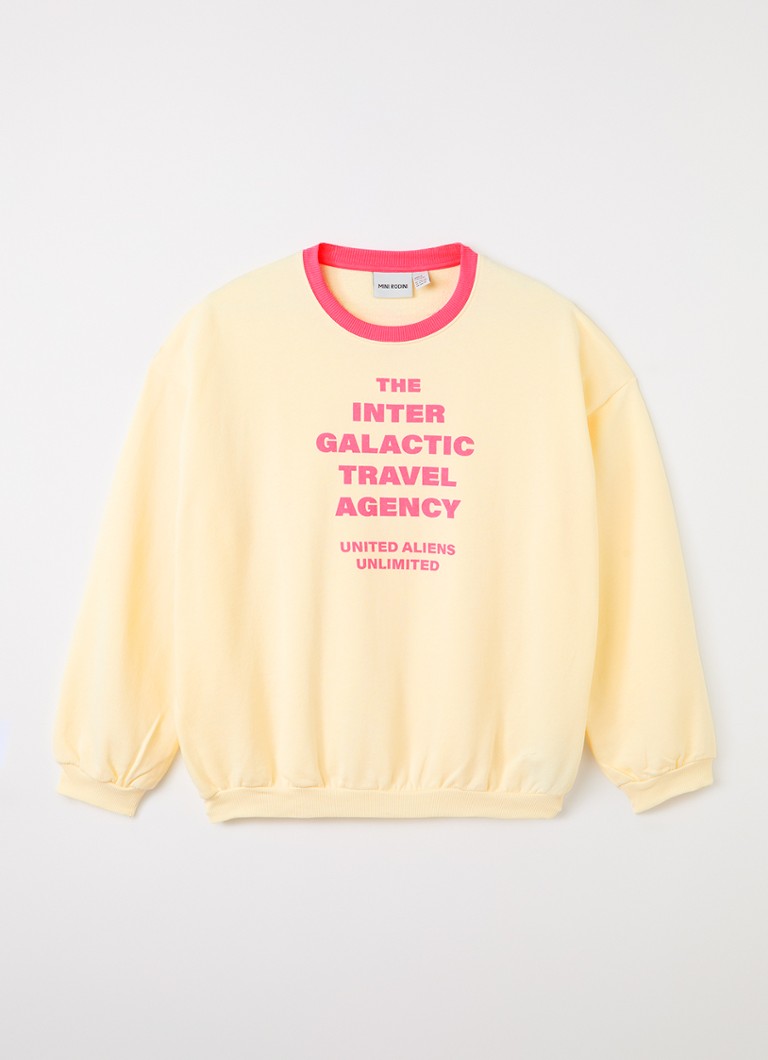 Mini Rodini Meisjes Sweater met print in de kleur Gebroken wit, maat: 140/146