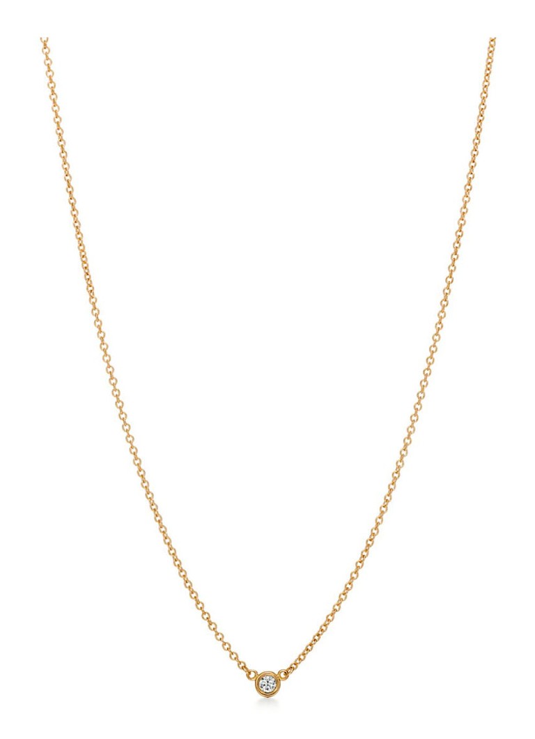 Tiffany & Co. Dames Diamonds by the Yard Single ketting van 18 karaat geelgoud met diamant 18852 in de kleur