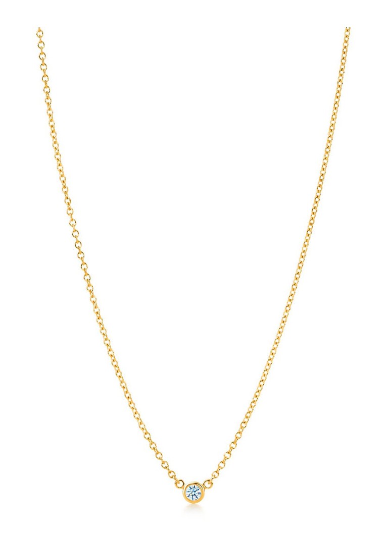 Tiffany & Co. Dames Diamonds by the Yard Single ketting van 18 karaat geelgoud met diamant 18853 in de kleur