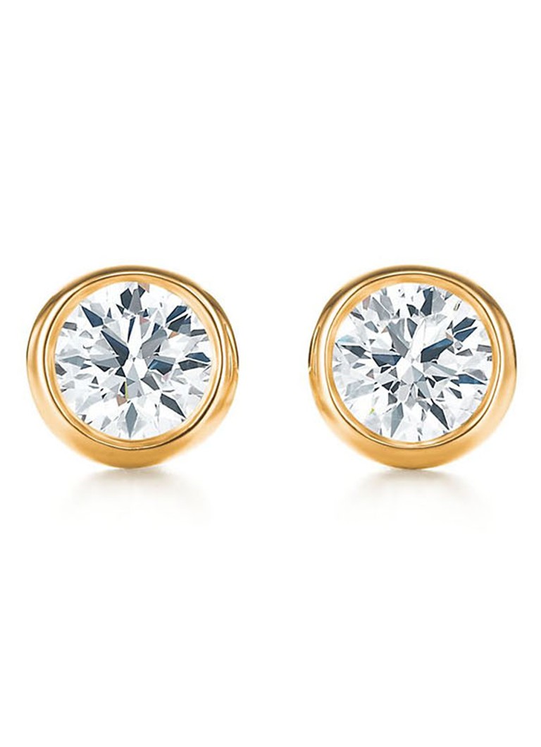 Tiffany & Co. Dames Diamonds by the Yard oorknopjes van 18 karaat geelgoud met diamant 17729 in de kleur