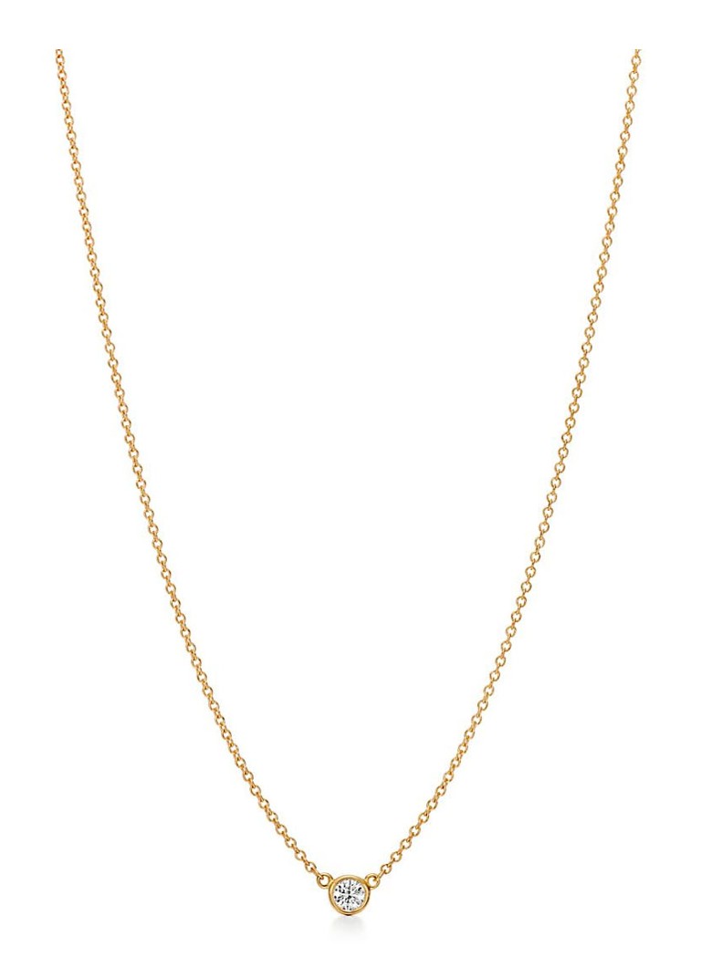 Tiffany & Co. Dames Diamonds by the Yard Single ketting van 18 karaat geelgoud met diamant 50743 in de kleur