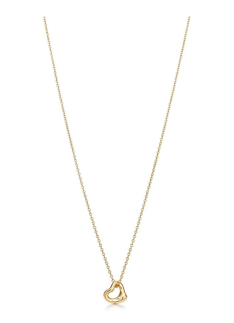 Tiffany & Co. Dames Open Heart ketting van 18 karaat geelgoud 22375 in de kleur