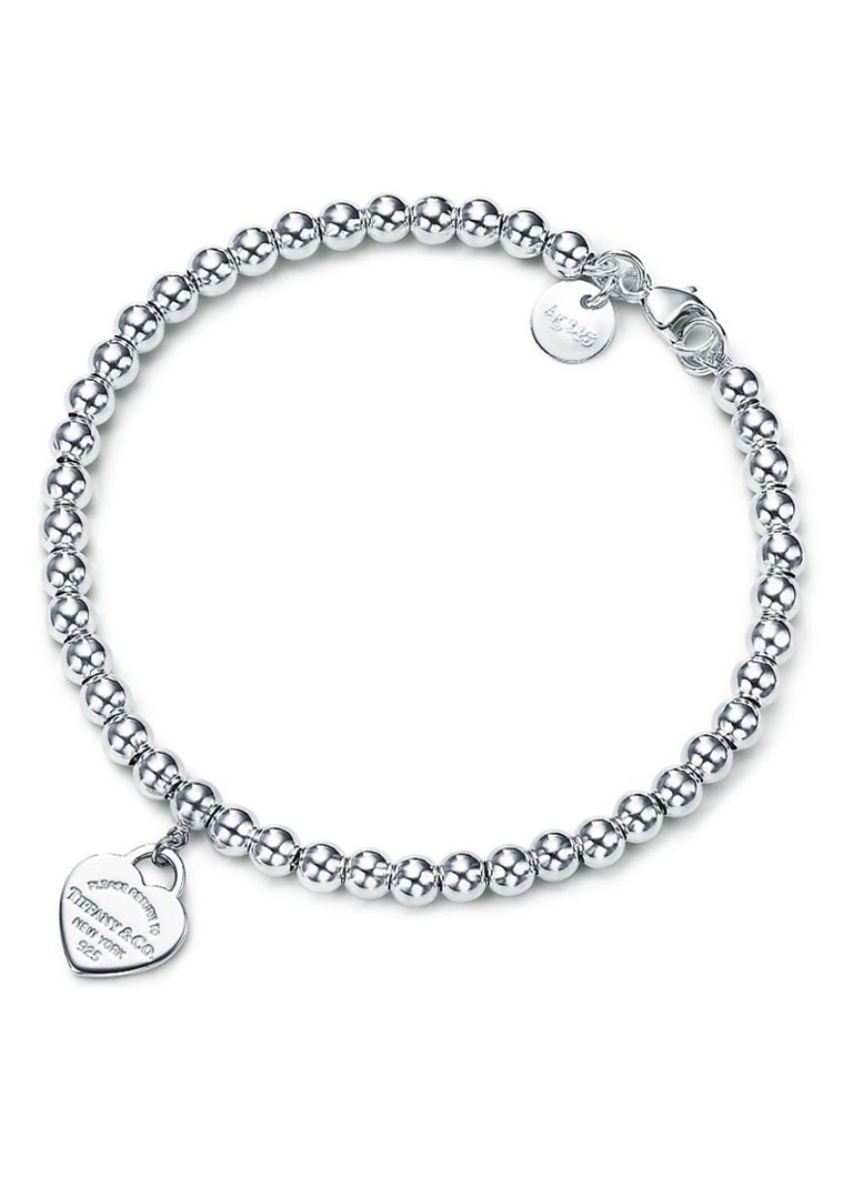 Tiffany & Co. Dames Heart Tag kralenarmband van sterling zilver 50245 in de kleur