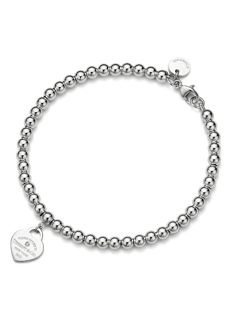 Tiffany & Co. Dames Return to Tiffany™ Heart Tag armband van sterling zilver met diamant 18466 in de kleur