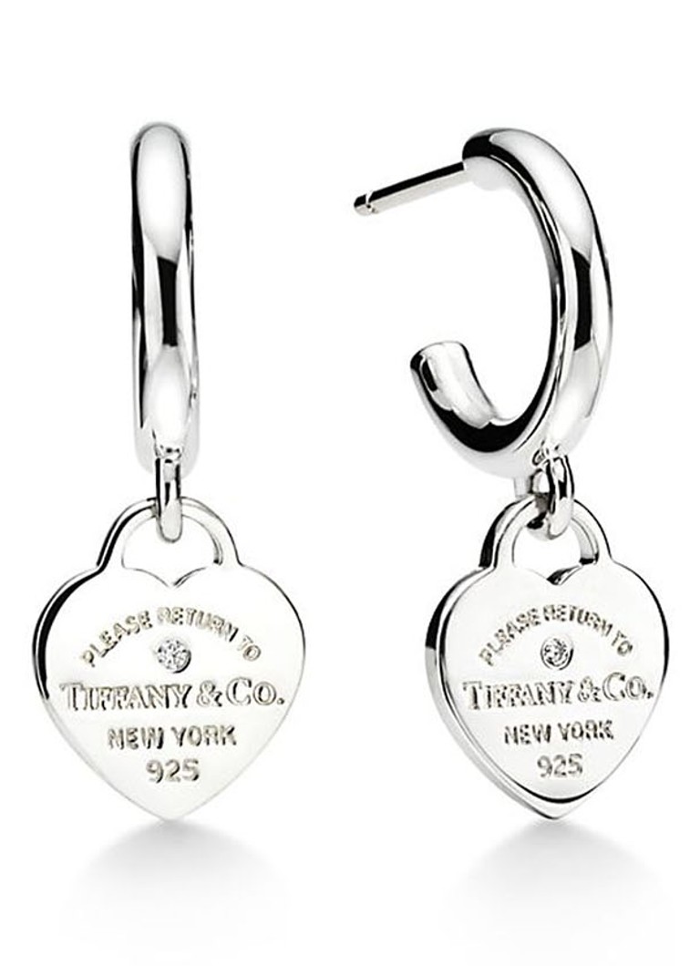 Tiffany & Co. Dames Mini oorringen van sterling zilver met diamant 30952 in de kleur