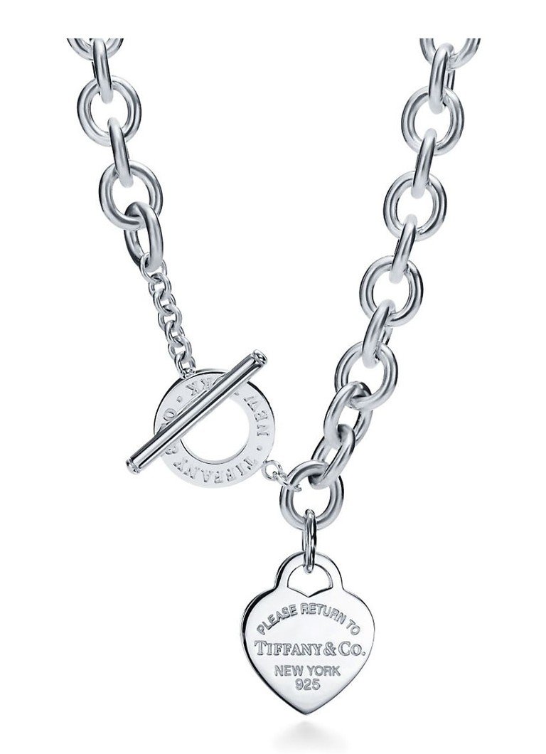 Tiffany & Co. Dames Heart Tag Toggle schakelketting van sterling zilver 47822 in de kleur