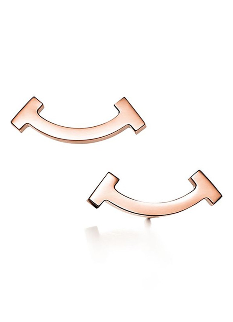 Tiffany & Co. Dames Smile oorknopjes van 18 karaat roségoud 74018 in de kleur