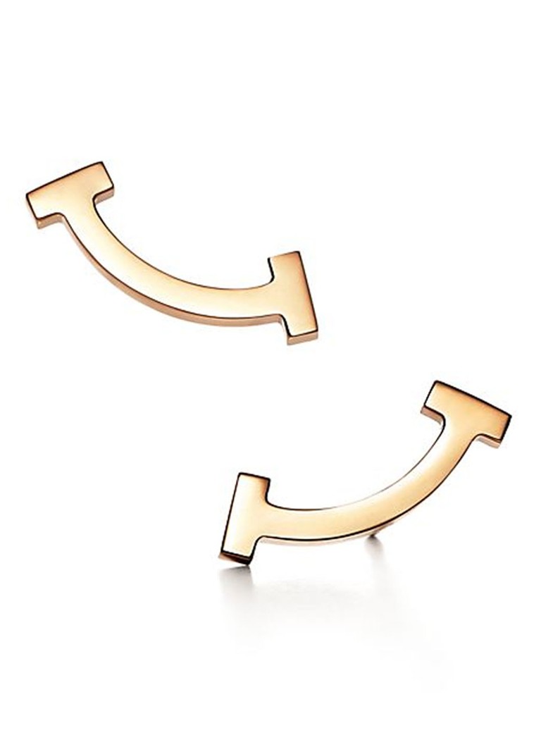 Tiffany & Co. Dames Smile oorknopjes van 18 karaat geelgoud 74023 in de kleur