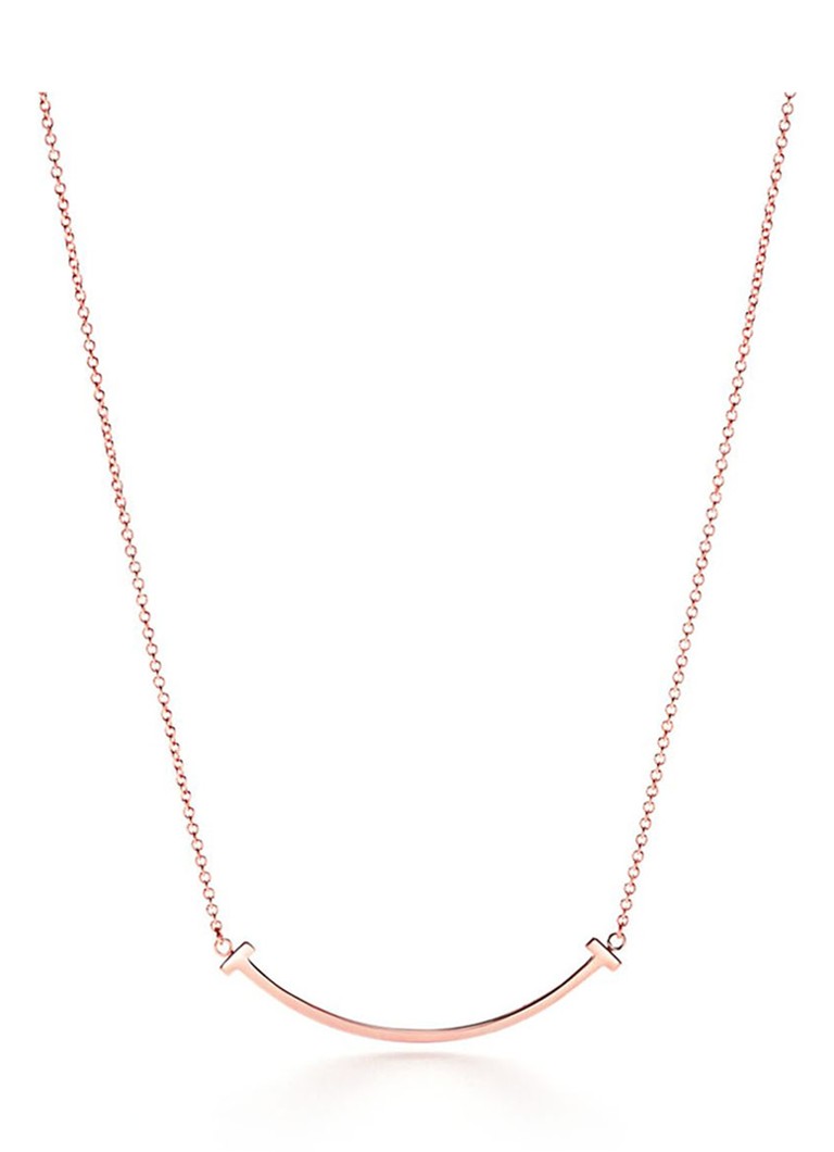 Tiffany & Co. Dames Smile Small ketting van 18 karaat roségoud met hanger 71975 in de kleur