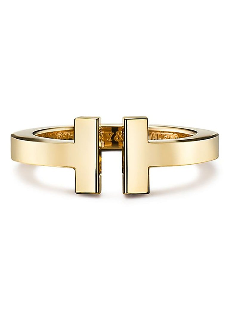 Tiffany & Co. Dames Square ring van 18 karaat geelgoud 69841 in de kleur