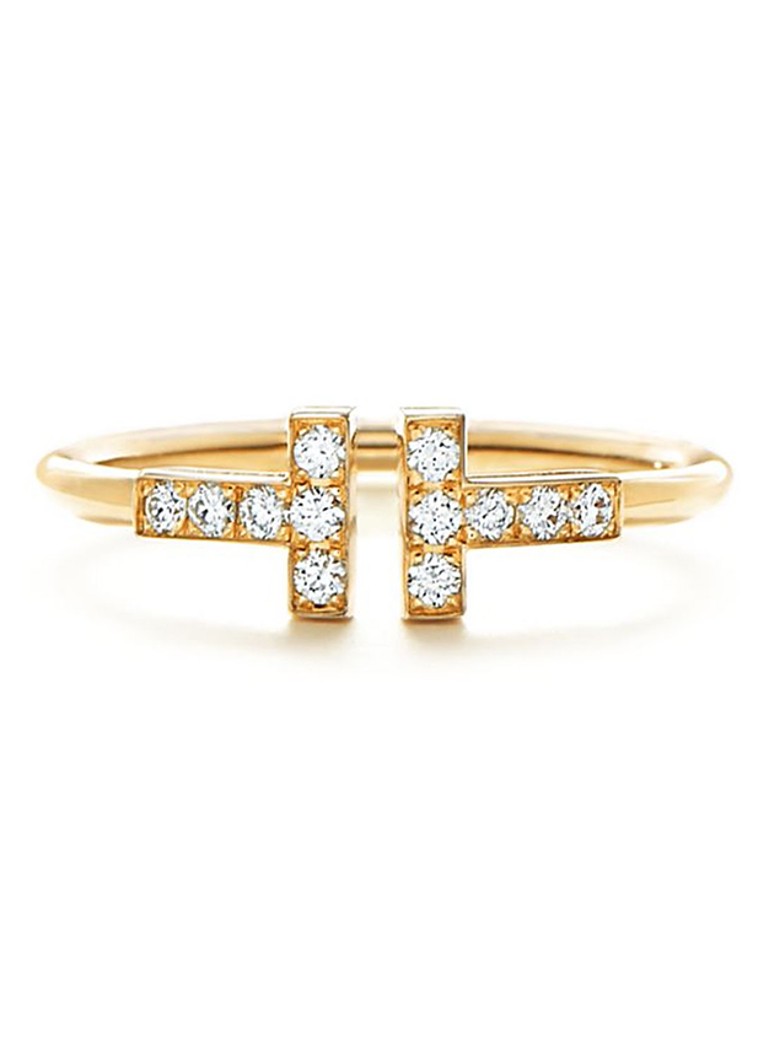 Tiffany & Co. Dames Diamant Wire ring van 18 karaat geelgoud 69761 in de kleur