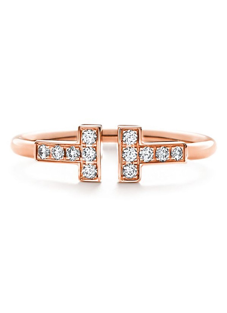 Tiffany & Co. Dames Diamant Wire ring van 18 karaat roségoud 69847 in de kleur