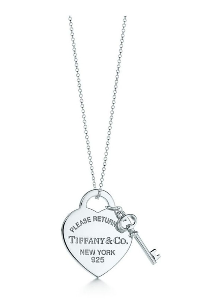 Tiffany & Co. Dames Heart Tag Key Medium ketting van sterling zilver 58407 in de kleur