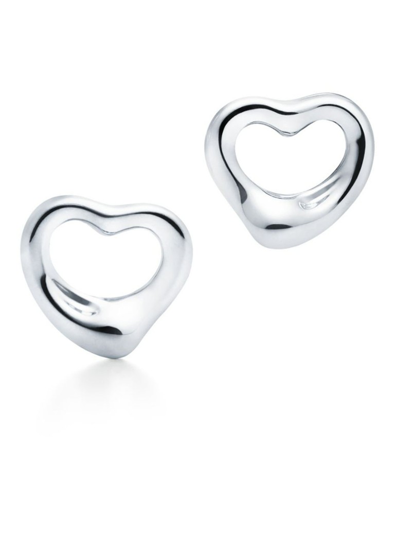 Tiffany & Co. Dames Open Heart oorknopjes van sterling zilver 51001 in de kleur