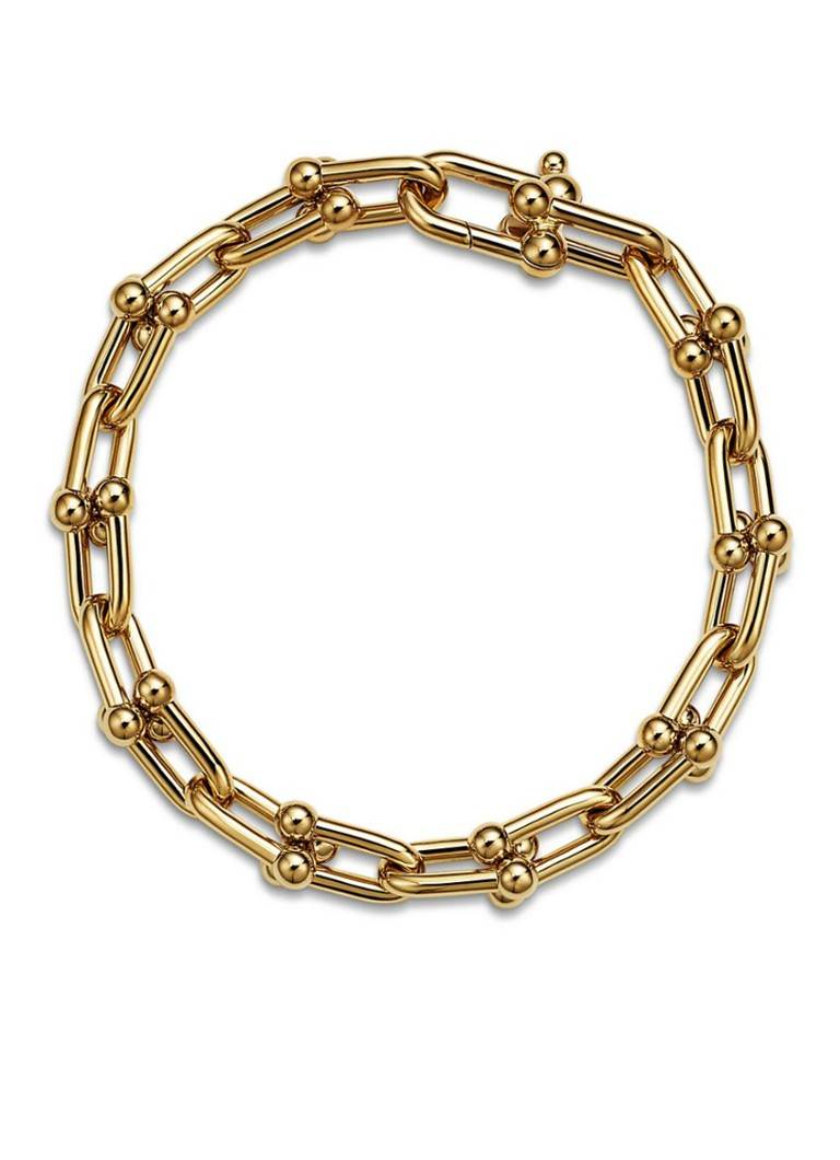 Tiffany & Co. Dames Tiffany HardWear schakelarmband van 18 karaat geelgoud 76343 in de kleur