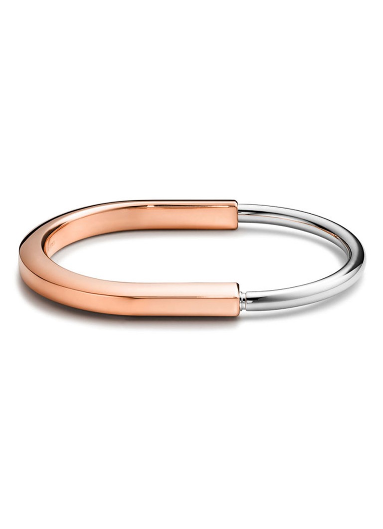 Tiffany & Co. Dames Tiffany Lock bangle van 18 karaat rosé- en witgoud 78990 in de kleur