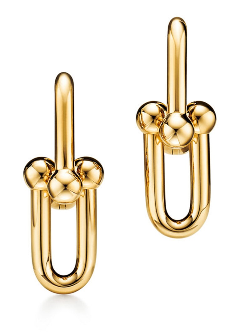 Tiffany & Co. Dames Tiffany HardWear Medium Link oorhangers van 18 karaat geelgoud 81775 in de kleur
