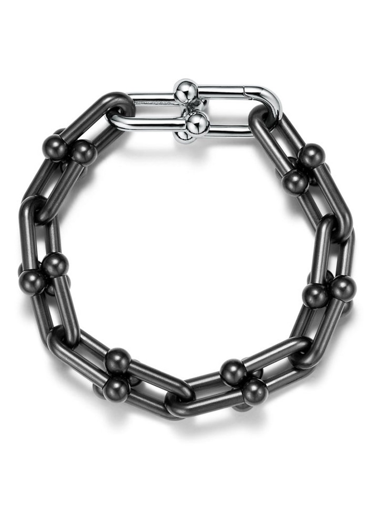 Tiffany & Co. Dames Tiffany HardWear Large Link armband met 18 karaat witgoud 83662 in de kleur