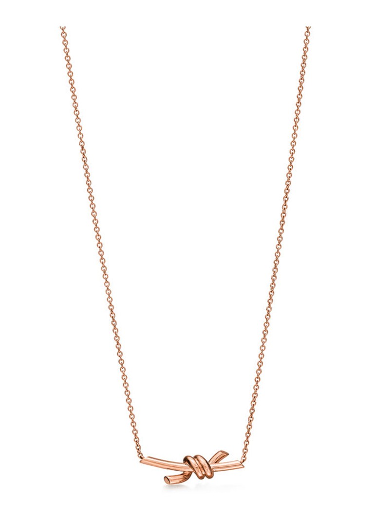 Tiffany & Co. Dames Knot Small ketting van 18 karaat roségoud 84885 in de kleur