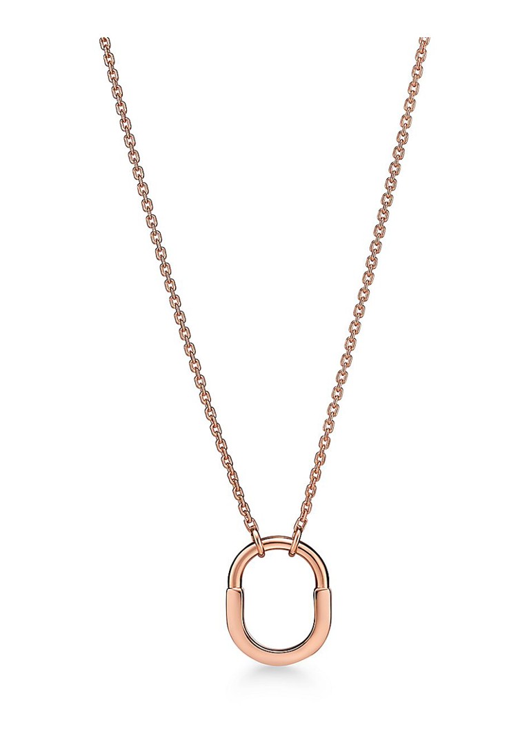Tiffany & Co. Dames Tiffany Lock Small ketting van 18 karaat roségoud 82995 in de kleur