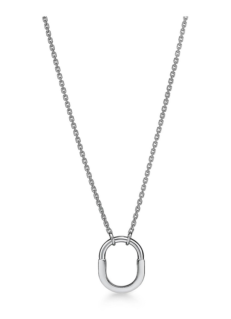 Tiffany & Co. Dames Tiffany Lock Small ketting van 18 karaat witgoud 82997 in de kleur