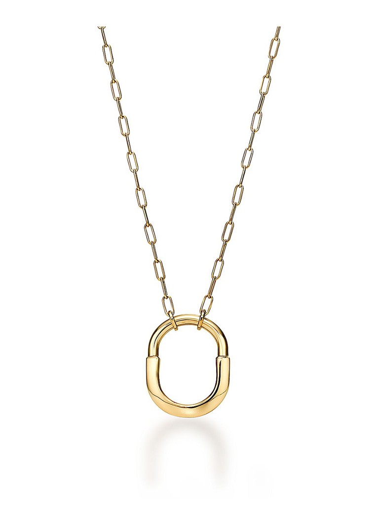 Tiffany & Co. Dames Tiffany Lock Medium ketting van 18 karaat geelgoud 77292 in de kleur