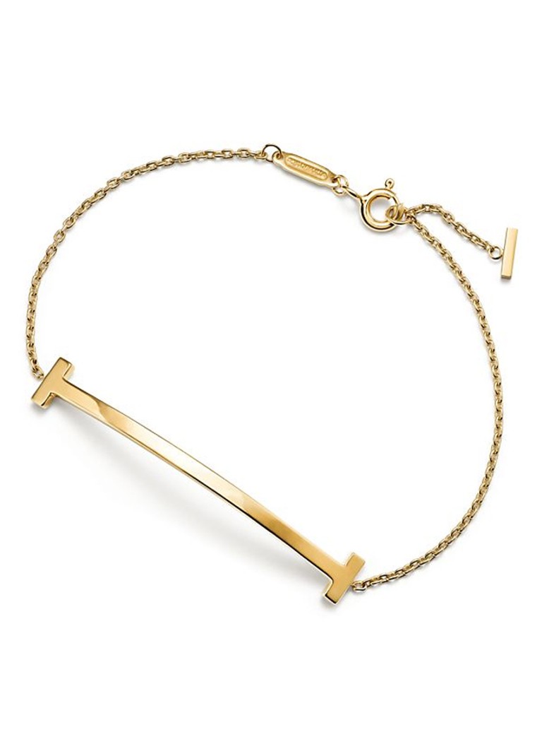 Tiffany & Co. Dames Tiffany T Smile Medium armband van 18 karaat geelgoud 85437 in de kleur
