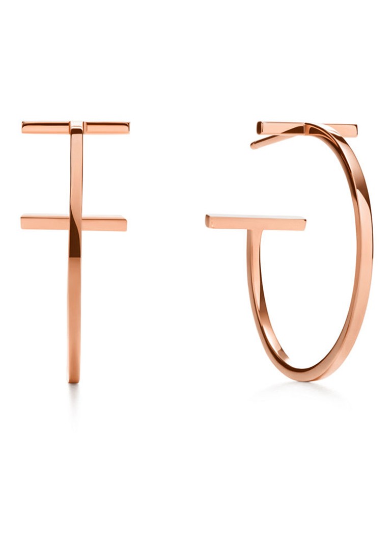 Tiffany & Co. Dames Tiffany T oorringen van 18 karaat roségoud 71105 in de kleur