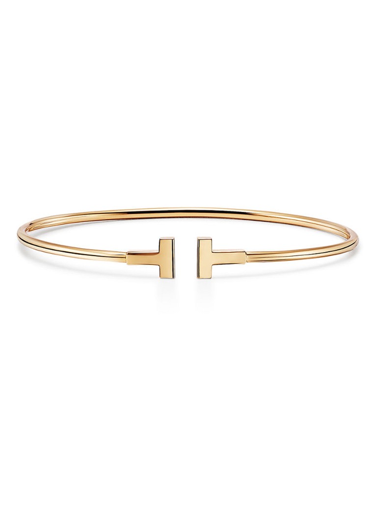 Tiffany & Co. Dames Tiffany T Narrow Wire bangle van 18 karaat geelgoud 69752 in de kleur