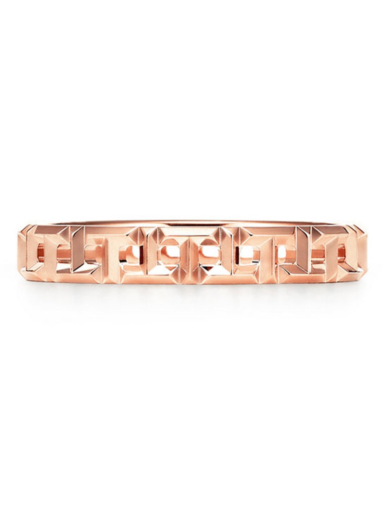 Tiffany & Co. Dames Tiffany T True Narrow ring van 18 karaat roségoud 46717 in de kleur