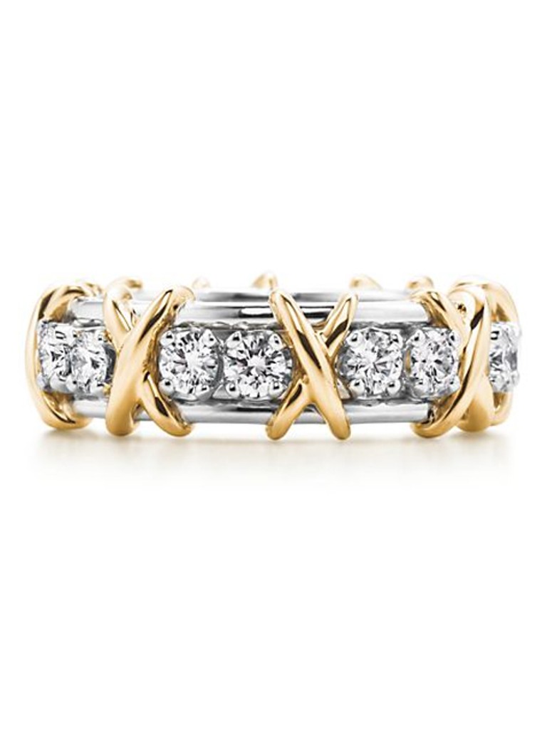Tiffany & Co. Dames 16 Stone ring van 18 karaat geelgoud met diamant 22011 in de kleur