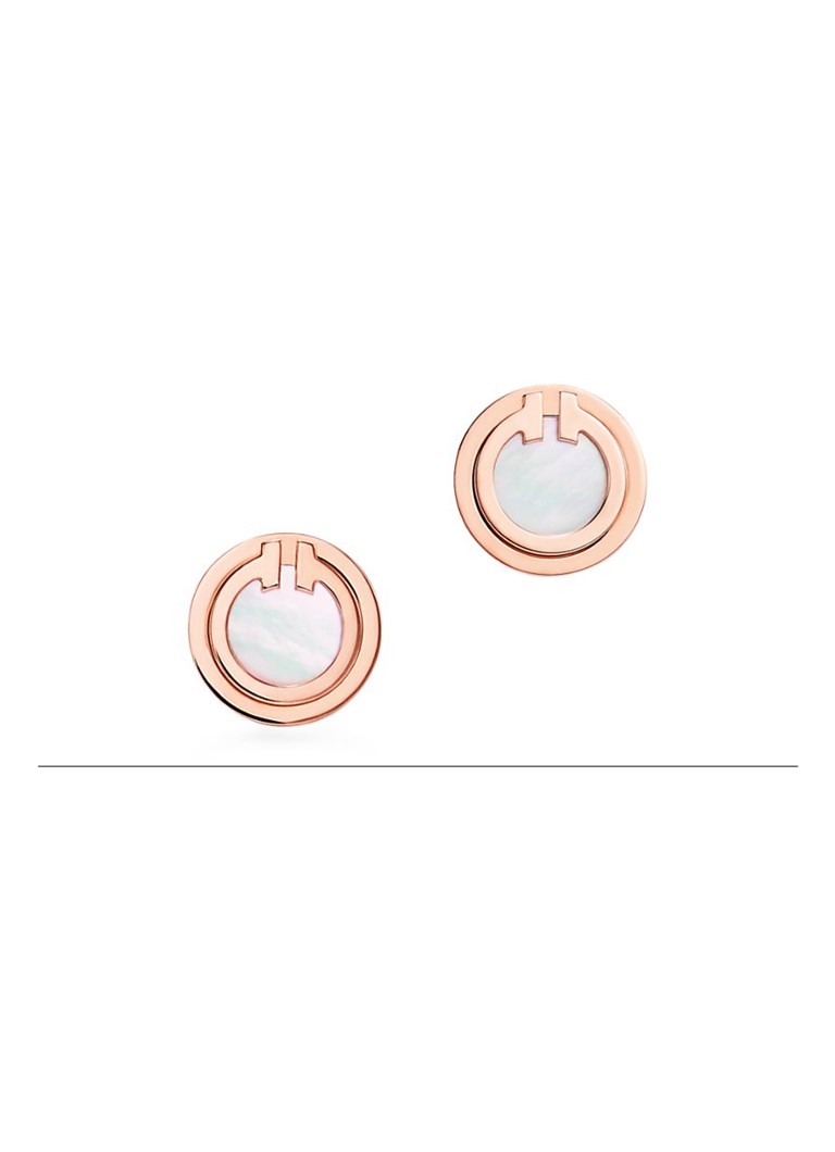 Tiffany & Co. Dames Tiffany T oorknopjes van 18 karaat roségoud 57953 in de kleur