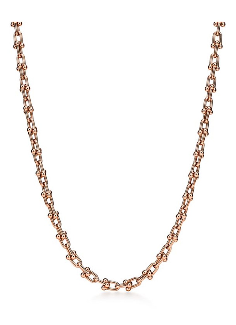 Tiffany & Co. Dames Tiffany HardWear ketting van 18 karaat roségoud 81773 in de kleur