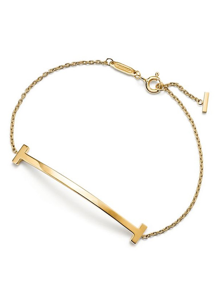 Tiffany & Co. Dames Tiffany T Smile Medium armband van 18 karaat geelgoud 85437 in de kleur